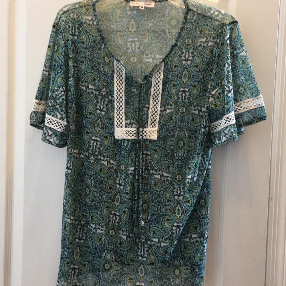 FINAL MARKDOWN Ladies carol rose peasant style top medium